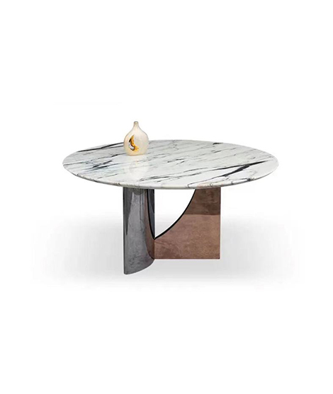 Modern luxury brass dining table