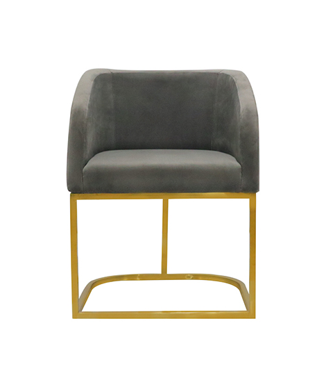 Gold Brushed Stainless Steel Dining Chair